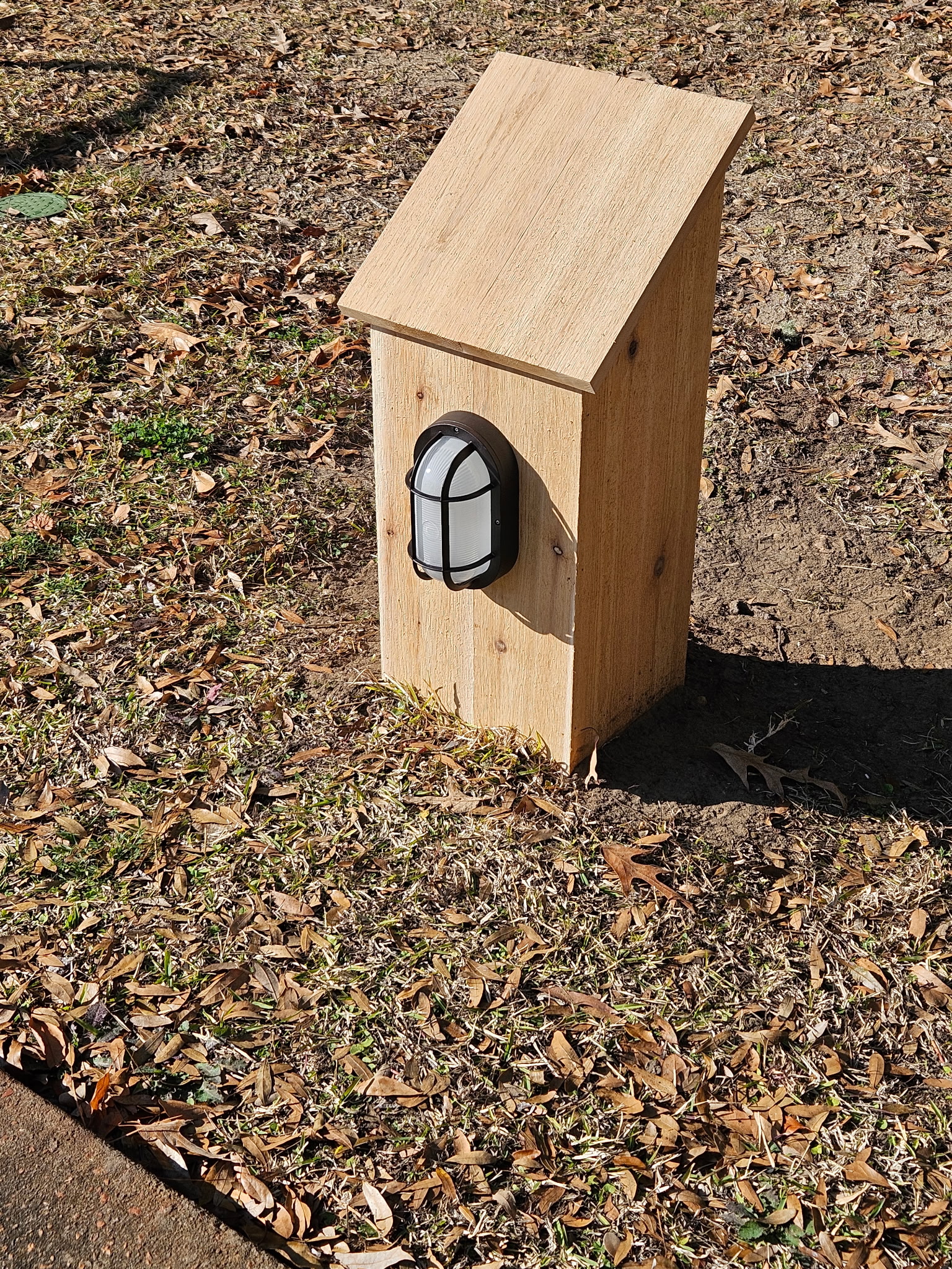 cedar box with light